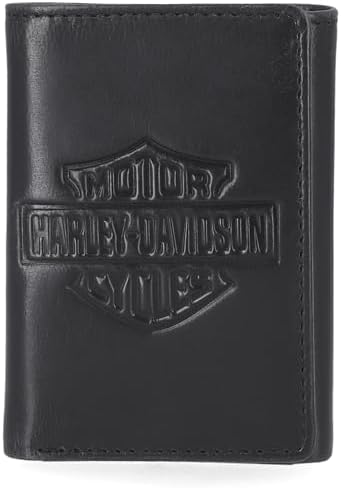 Amazon.com: Harley-Davidson Men's Ride Free Bi-Fold Leather Wallet